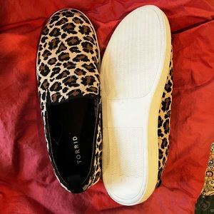 Torrid animal print slip ons